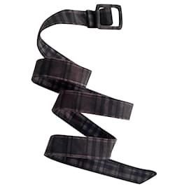 Irié-thin Irié belt in black and chocolate checkered fabric T. Unique - New-Black,Chocolate