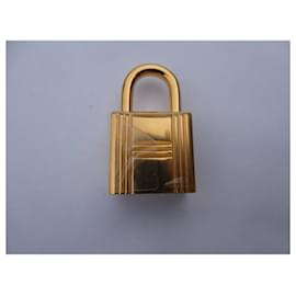 Hermès-Hermès golden steel padlock for hermès kelly handbag,Birkin, NEW filmed-Gold hardware