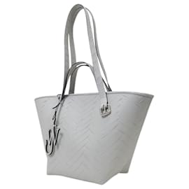 JW Anderson-lined Handle Belt Tote in Blue Leather-Blue