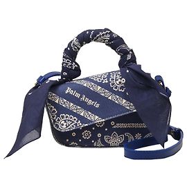Palm Angels Bandana Crash Bag Mini Blu Bianco donna | borse | handle_bags Blu