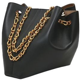 Nanushka Borsa a secchiello The Gather in pelle vegana nera Nero