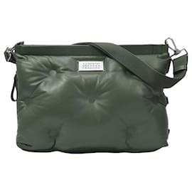 Maison Martin Margiela-Zaino Medio Bag in Khaki Leather-Green