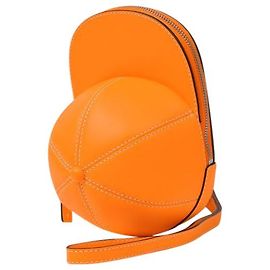 JW Anderson Borsa Midi Cap in Pelle Arancio Arancione