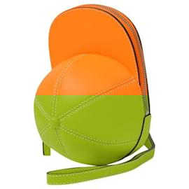 JW Anderson-Midi Cap Bag in Orange Leather-Orange