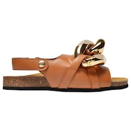 JW Anderson-Chain women | shoes | sandals in Black Leather-Black