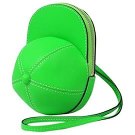 JW Anderson-Nano Cap Bag in Green Leather-Green