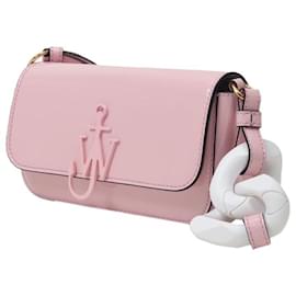 JW Anderson-Chain Baguette Anchor Bag in Pink Leather-Pink