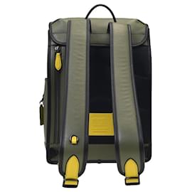 Coach-League Backpack in Green Leather-Green