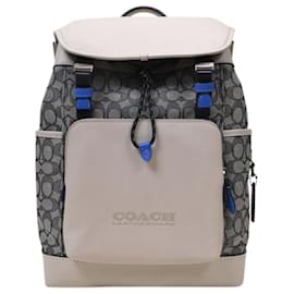 Coach-League Backpack in Blue Leather-Blue