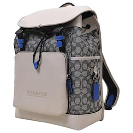 Coach-League Backpack in Blue Leather-Blue