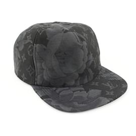 Louis Vuitton-Size Large Virgil Abloh Black Flowers Baseball Cap-Other