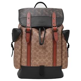 Coach-Hitch Backpack in Black Leather-Black