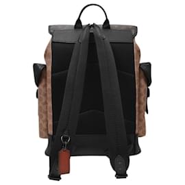 Coach-Hitch Backpack in Black Leather-Black