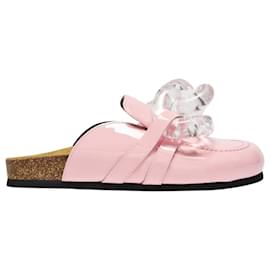JW Anderson-Chain Loafer in Pink Leather-Pink