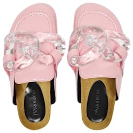 JW Anderson-Chain Loafer in Pink Leather-Pink