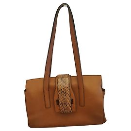 Bolsa de couro de cordeiro Max Mara, Conhaque
