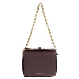 [Gebraucht] Alexander McQueen Box Bag16 479767 Umhängetasche Leder Dunkellila 2Way Handtasche Lila