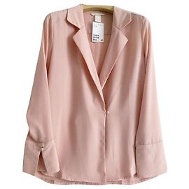 Autre Marque Blusa Rosa Blush com Decote Profundo Rosa Pescaria Carne