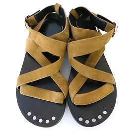 Isabel Marant Sand Suede Flatform Sandals Sand
