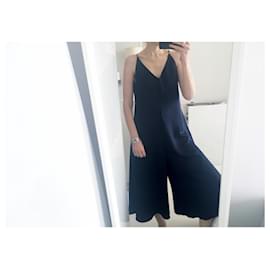 Mango-Minimalist wide-leg jumpsuit. Premium collection. new with tag.-Navy blue