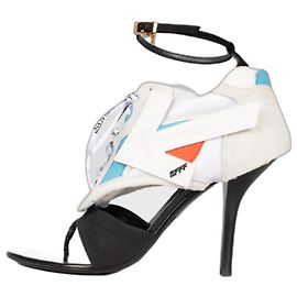Off White Runner bianco 100 sneaker-sandali in pelle ibrida Nero Bianco Multicolore Arancione Blu chiaro