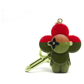 Louis Vuitton-NEW LOUIS VUITTON VIVIENNE M KEY RING63077 WOOD & RESIN RED KEY CHAIN-Red