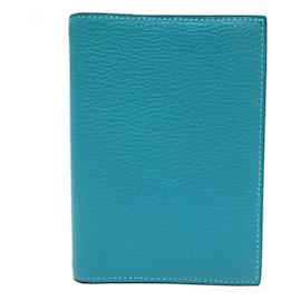 Hermès-NEW HERMES AGENDA COVER SIMPLE GM MYSORE GOAT LEATHER TURQUOISE NEW-Turquoise