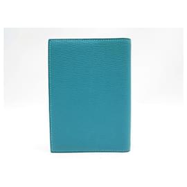 Hermès-NEW HERMES AGENDA COVER SIMPLE GM MYSORE GOAT LEATHER TURQUOISE NEW-Turquoise