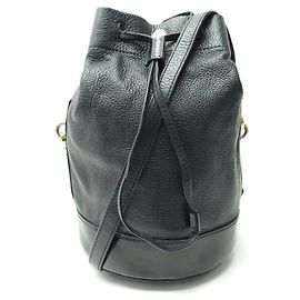 KENZO BORSA A SECCHIO BICI GM BORSA A SECCHIELLO IN PELLE NERA Nero