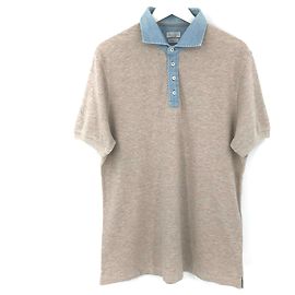 Polo Brunello Cucinelli de algodón beige Blanco Crudo