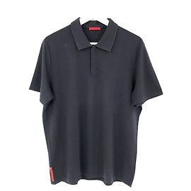 Polo Prada in cotone blu navy Blu