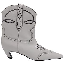 Botines Khaite Dallas en piel de cordero blanca Blanco
