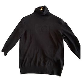 Chanel Black Viscose Top Size 38 Black
