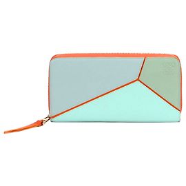 Cartera Loewe Puzzle Azul Azul Multicolor