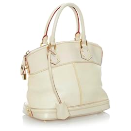 Louis Vuitton-Louis Vuitton White Suhali Lockit MM-White