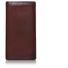 Louis Vuitton-Louis Vuitton Brown Cuir Brazza Long Wallet-Brown
