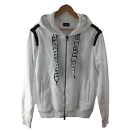 Fendi-**[Used] FENDI Hoodie / S / Cotton / WHT-White
