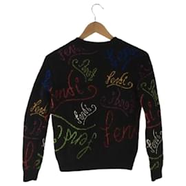 Fendi-**[Used] FENDI Sweater (thick) / 44 / Wool / BLK-Black