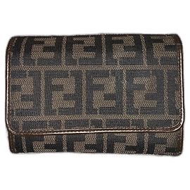 Fendi Ledergeldbörse Braun Braun