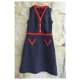 Louis Féraud Kleider Weiß Rot Marineblau