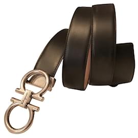 Salvatore Ferragamo-SALVATORE FERRAGAMO "GANCINI" belt-Black