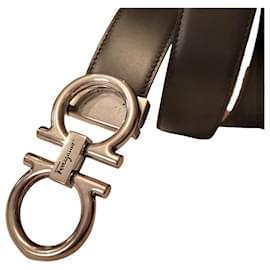 Salvatore Ferragamo-SALVATORE FERRAGAMO "GANCINI" belt-Black