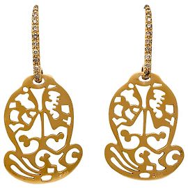 Pendientes Pomellato, "ming", Oro rosa, diamantes marrones. Otro