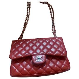 Bolsa Chanel Timeless Jumbo Vermelha em Couro Caviar Vermelho