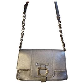 Bolsa de ombro Delvaux Prata de Couro Prata