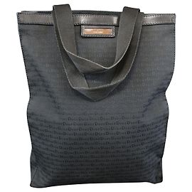 DIOR HOMME - Bolsa de nylon preta com logo DIOR Preto