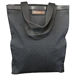 Dior-DIOR HOMME - Bolsa de nylon preta com logo DIOR-Preto
