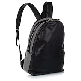 Alexander Mcqueen-Alexander McQueen Black Leather Backpack-Black