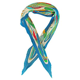 Hermès-Bufanda plisada de seda Hermès-Multicolor