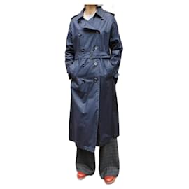 Burberry-lightweight Burberry vintage trench coat size 40-Navy blue